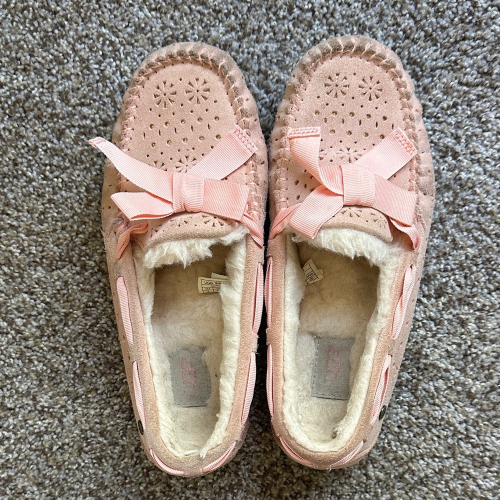 UGG Pink Moccasin Slippers